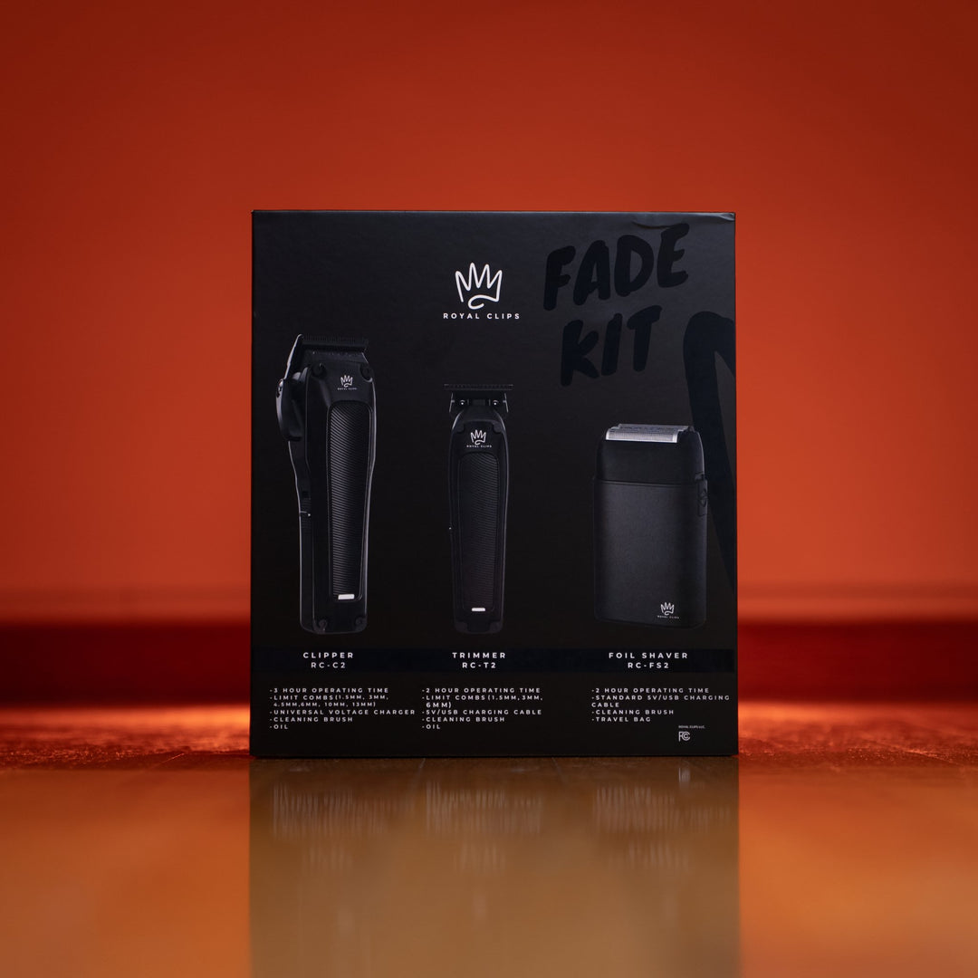 Fade Kit 2.0 - Royal Clips Hair Clippers, Barber Tools, Shaver, Gifts for men, hair trimmer, beard kit, beard shaver