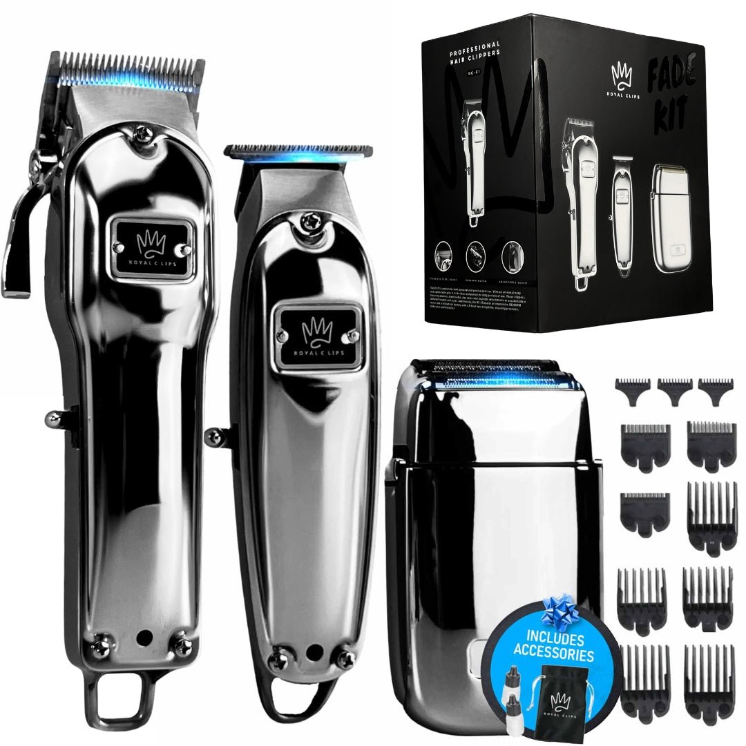 Fade Kit - Royal Clips Hair Clippers, Barber Tools, Shaver, Gifts for men, hair trimmer, beard kit, beard shaver