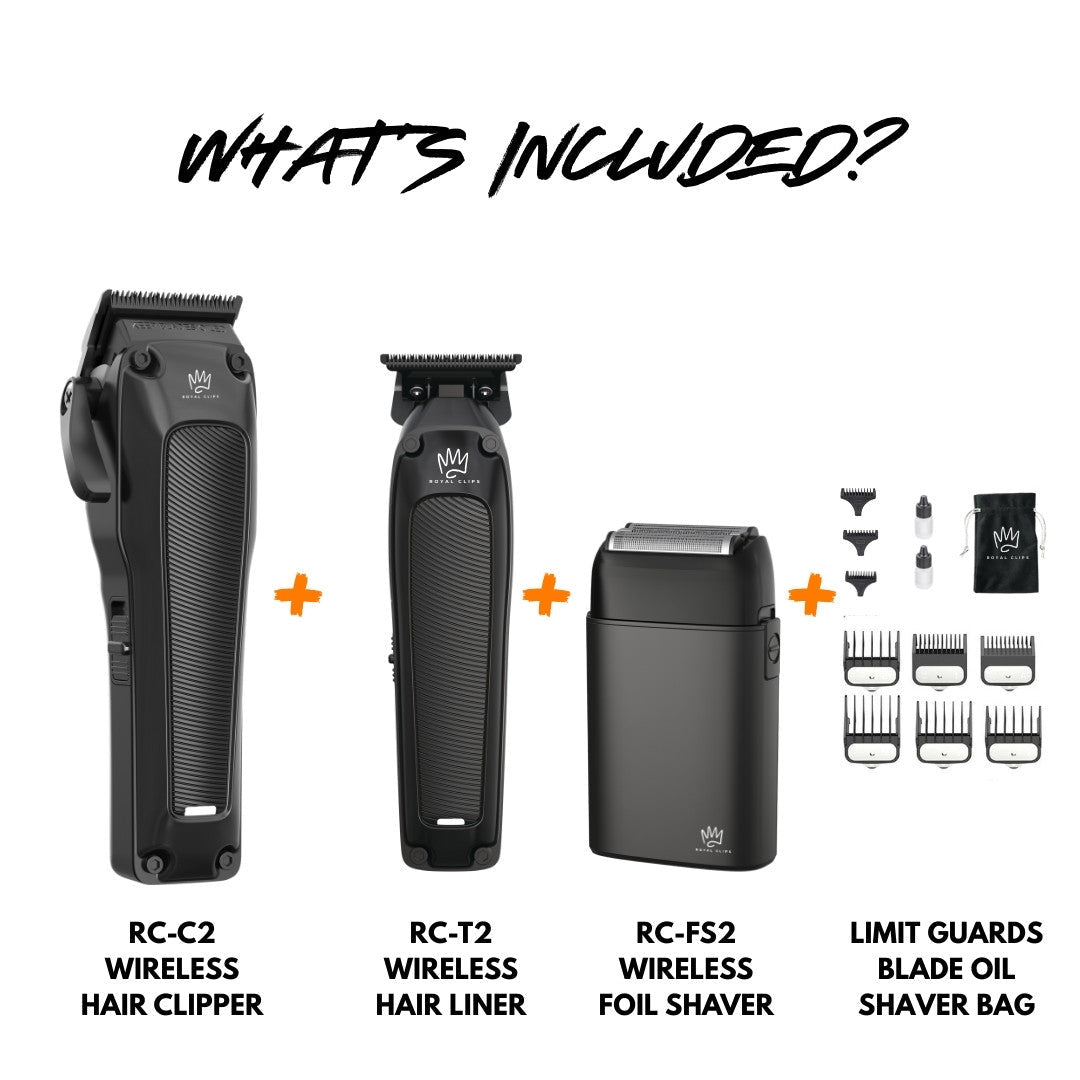 Fade Kit 2.0 - Royal Clips Hair Clippers, Barber Tools, Shaver, Gifts for men, hair trimmer, beard kit, beard shaver