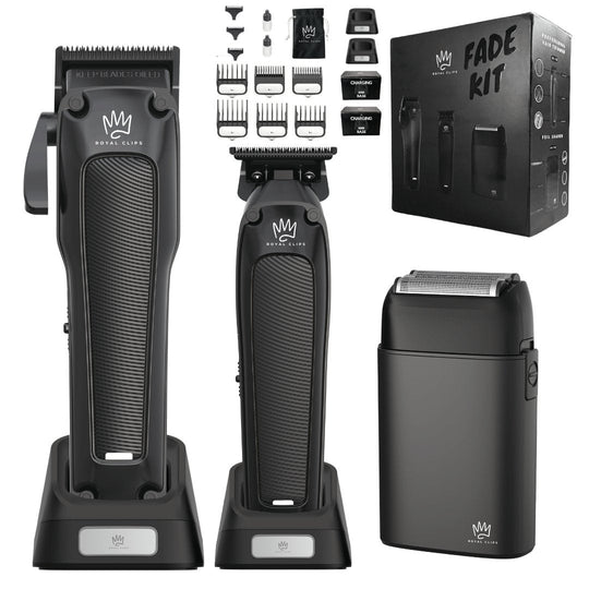 Fade Kit 2.0 - Royal Clips Hair Clippers, Barber Tools, Shaver, Gifts for men, hair trimmer, beard kit, beard shaver