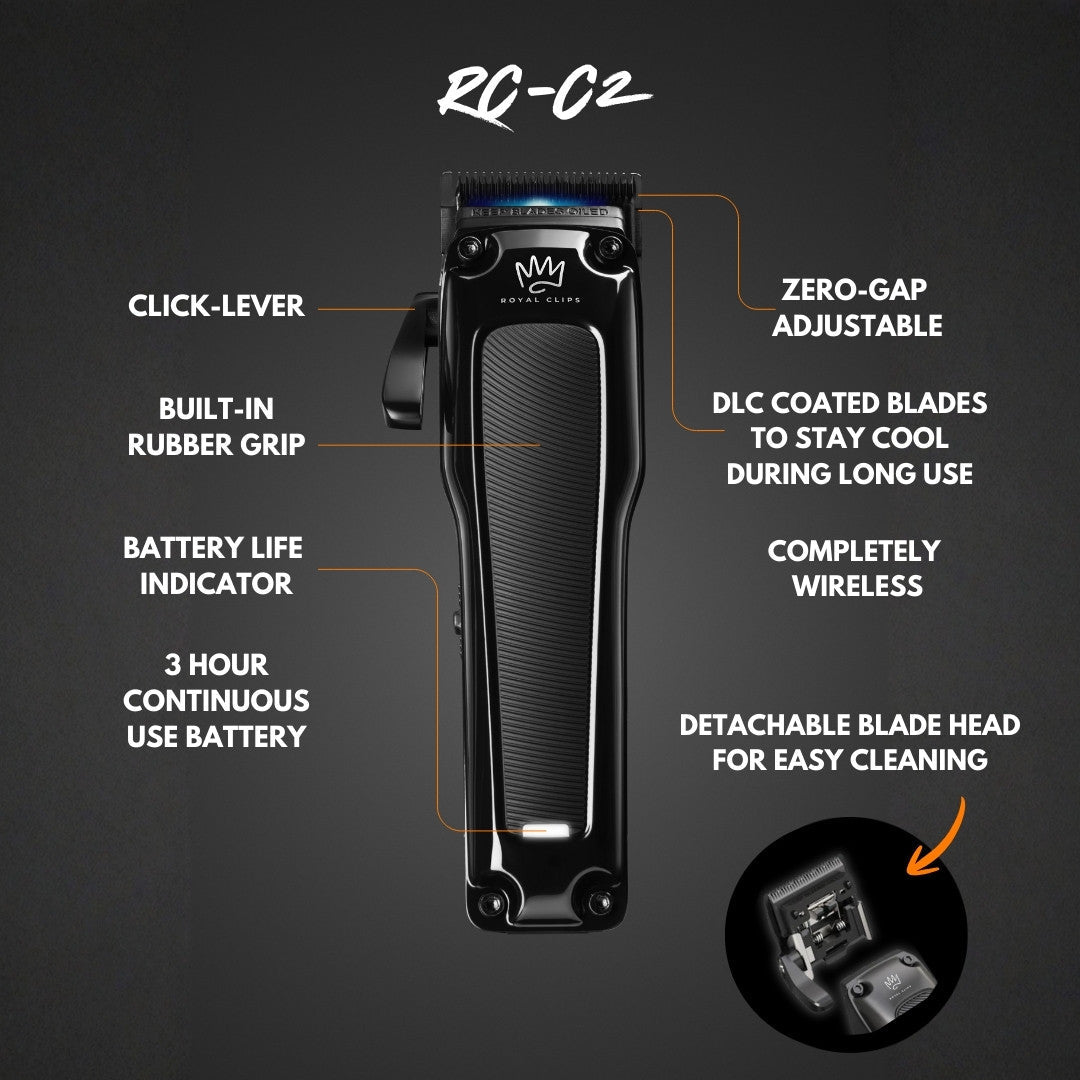 Fade Kit 2.0 - Royal Clips Hair Clippers, Barber Tools, Shaver, Gifts for men, hair trimmer, beard kit, beard shaver