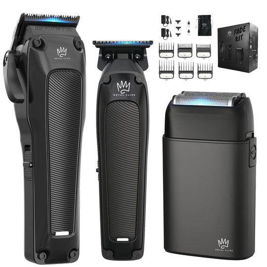 Fade Kit 2.0 - Royal Clips Hair Clippers, Barber Tools, Shaver, Gifts for men, hair trimmer, beard kit, beard shaver