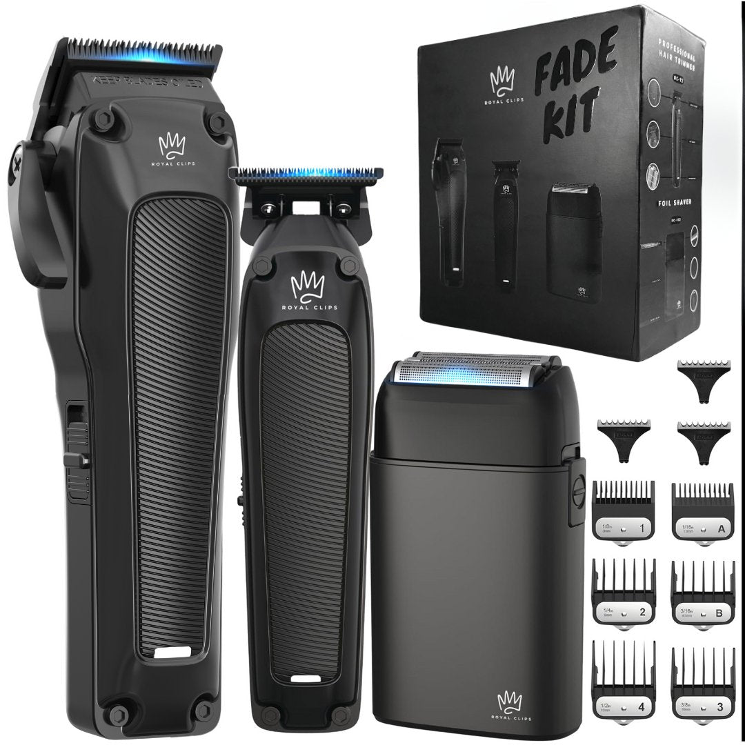 Fade Kit 2.0 - Royal Clips Hair Clippers, Barber Tools, Shaver, Gifts for men, hair trimmer, beard kit, beard shaver