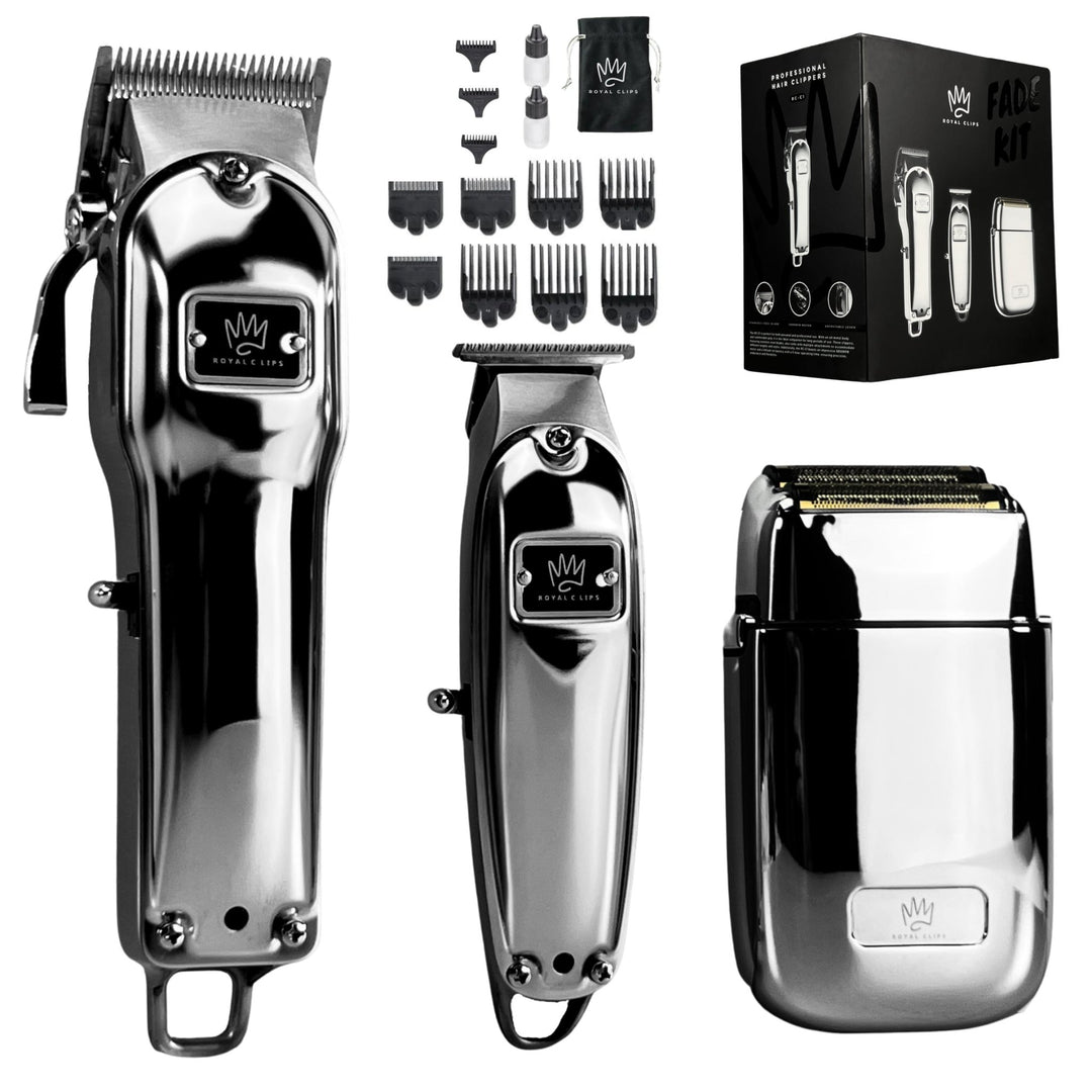 Fade Kit - Royal Clips Hair Clippers, Barber Tools, Shaver, Gifts for men, hair trimmer, beard kit, beard shaver