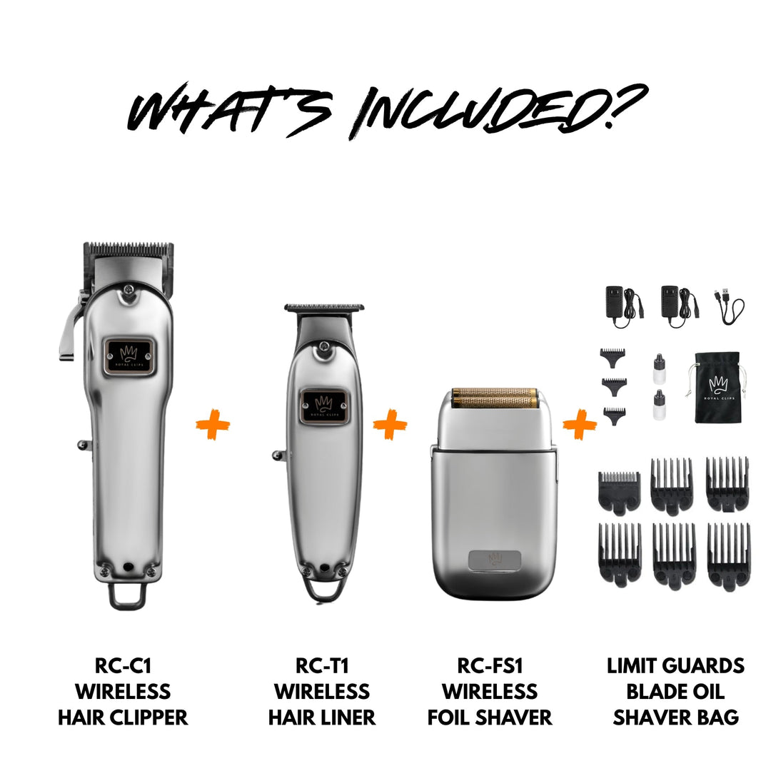 Fade Kit - Royal Clips Hair Clippers, Barber Tools, Shaver, Gifts for men, hair trimmer, beard kit, beard shaver