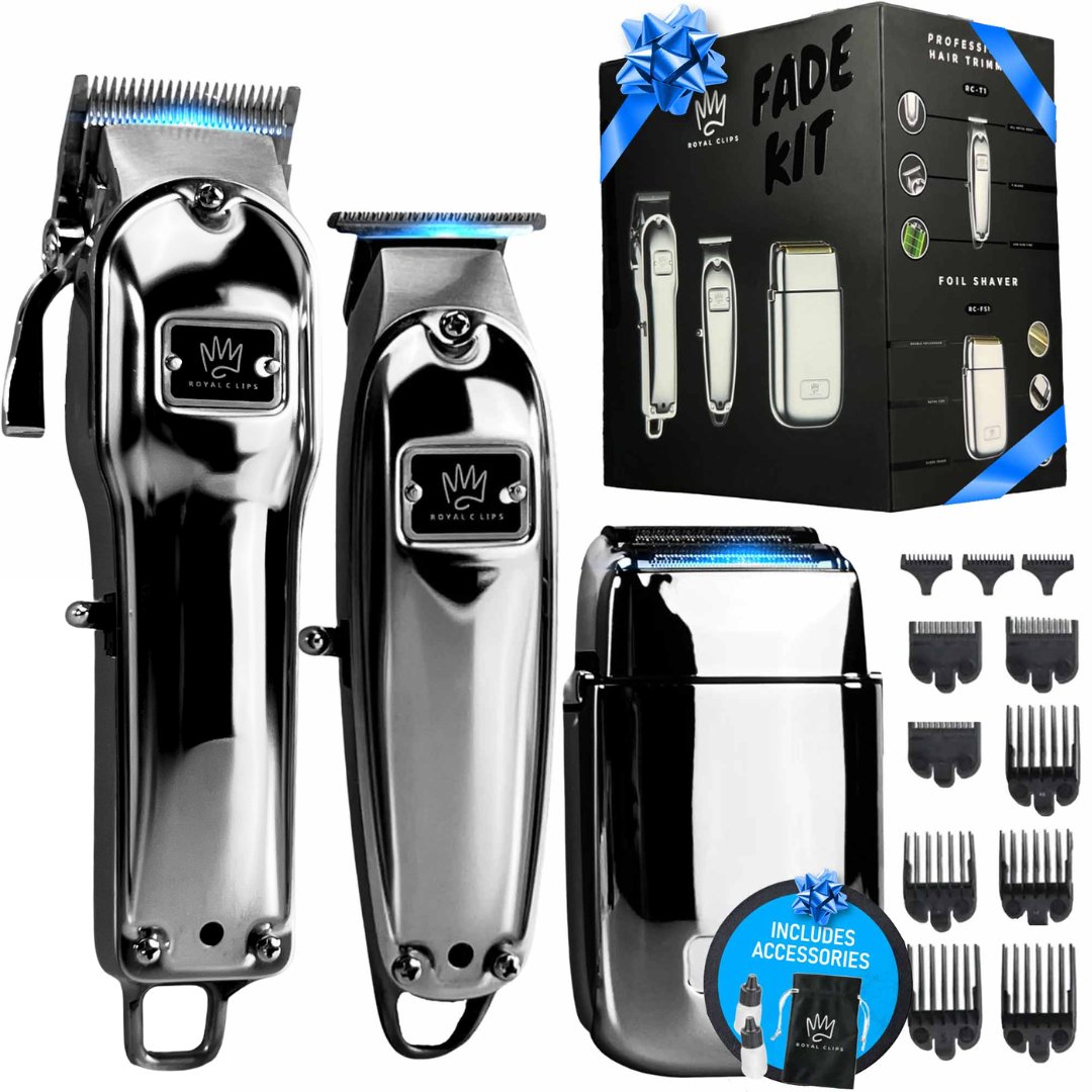 Fade Kit - Royal Clips Hair Clippers, Barber Tools, Shaver, Gifts for men, hair trimmer, beard kit, beard shaver