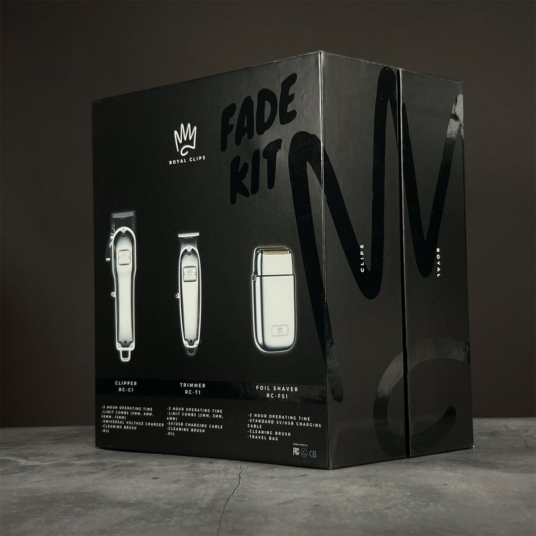 Fade Kit - Royal Clips Hair Clippers, Barber Tools, Shaver, Gifts for men, hair trimmer, beard kit, beard shaver