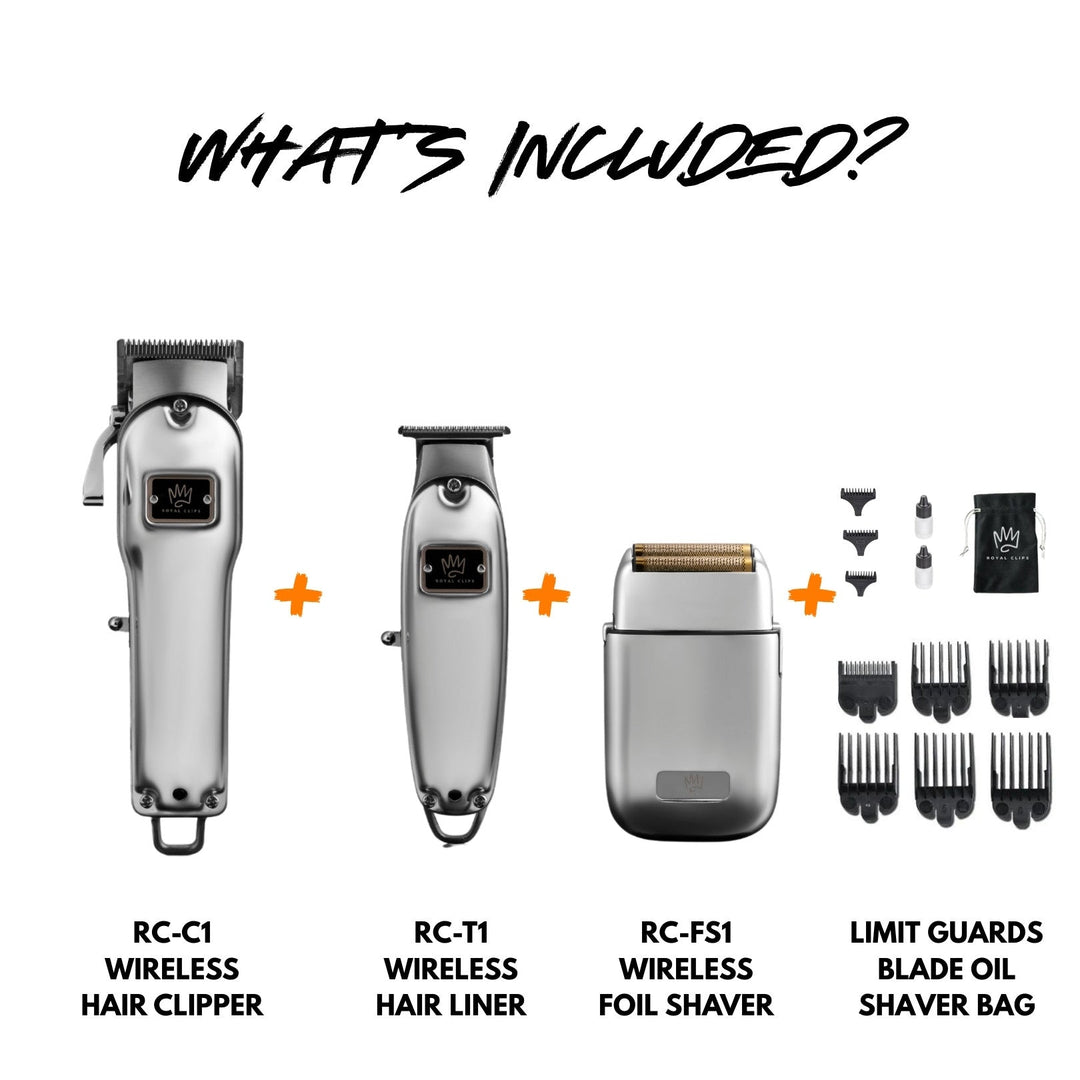 Fade Kit - Royal Clips Hair Clippers, Barber Tools, Shaver, Gifts for men, hair trimmer, beard kit, beard shaver