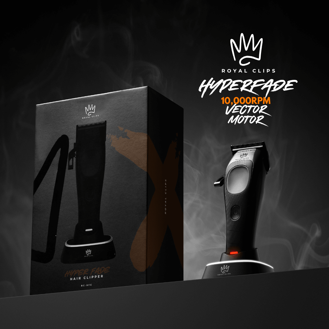 HYPERFADE - Hair Clipper - Royal Clips Hair Clippers, Barber Tools, Shaver, Gifts for men, hair trimmer, beard kit, beard shaver
