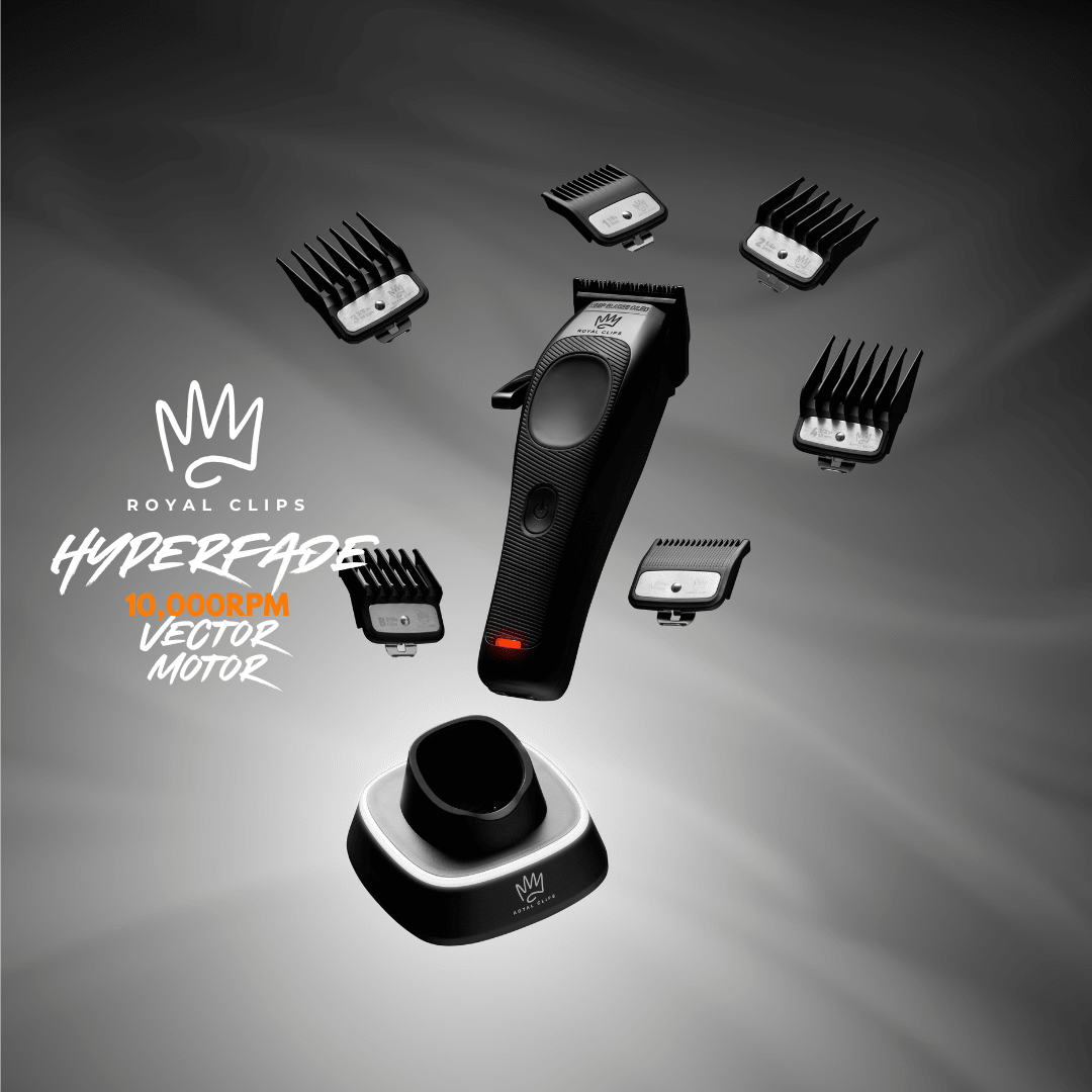 HYPERFADE - Hair Clipper - Royal Clips Hair Clippers, Barber Tools, Shaver, Gifts for men, hair trimmer, beard kit, beard shaver