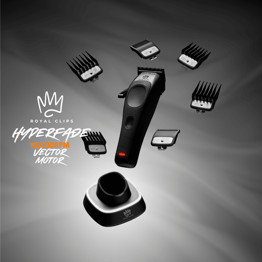 HYPERFADE - Hair Clipper - Royal Clips Hair Clippers, Barber Tools, Shaver, Gifts for men, hair trimmer, beard kit, beard shaver