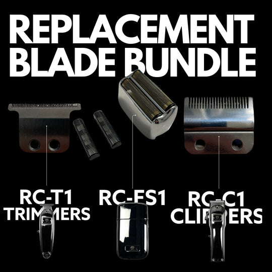 Replacement Blade Bundle (Silver Kit) - Royal Clips Hair Clippers, Barber Tools, Shaver, Gifts for men, hair trimmer, beard kit, beard shaver